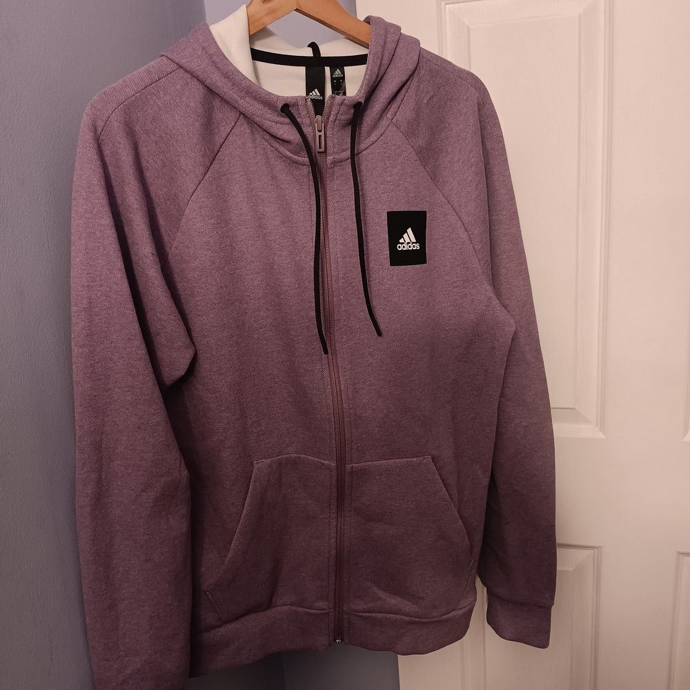 Adidas Lavender Full-Zip Hoodie